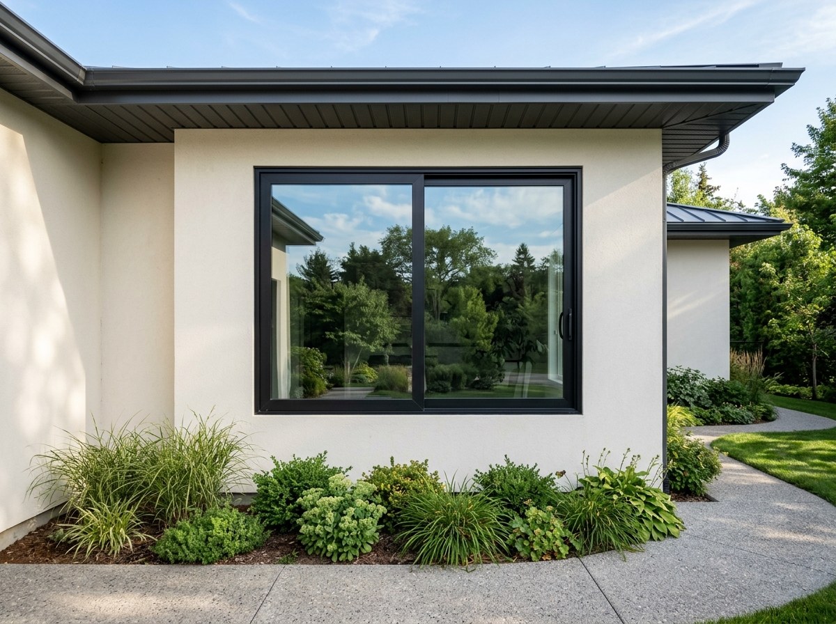Exterior view of the home with the selected frame color